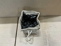 Partij jute bags with plastic bag inside 10,5x10,5x10,5cm (900x) - afbeelding 3 van  7