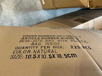 Partij jute bags with plastic bag inside 10,5x10,5x10,5cm (900x) - afbeelding 7 van  7