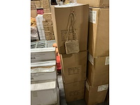 Partij jute bags with plastic bag inside 12,5x12,5x12,5cm (675x) - afbeelding 3 van  5