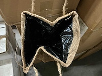 Partij jute bags with plastic bag inside 12,5x12,5x12,5cm (675x) - afbeelding 4 van  5