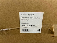 Partij jute naturel met huls/kern kluw 370gr (72x) - afbeelding 3 van  3