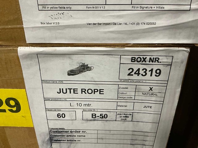 Partij jute ropes 10mtr (450x) - afbeelding 6 van  6