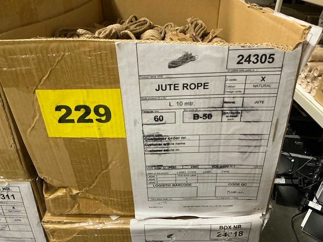 Partij jute ropes 6mm l10mtr (480x) - afbeelding 4 van  5