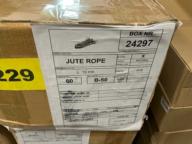 Partij jute ropes 6mm l10mtr (960x) - afbeelding 3 van  3