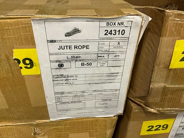 Partij jute ropes 6mm l10mtr (960x) - afbeelding 5 van  5