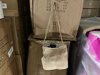 Partij jute tasjes 16x16x16cm (1500x) - afbeelding 1 van  5