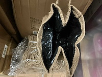 Partij jute tasjes 16x16x16cm (1500x) - afbeelding 2 van  5