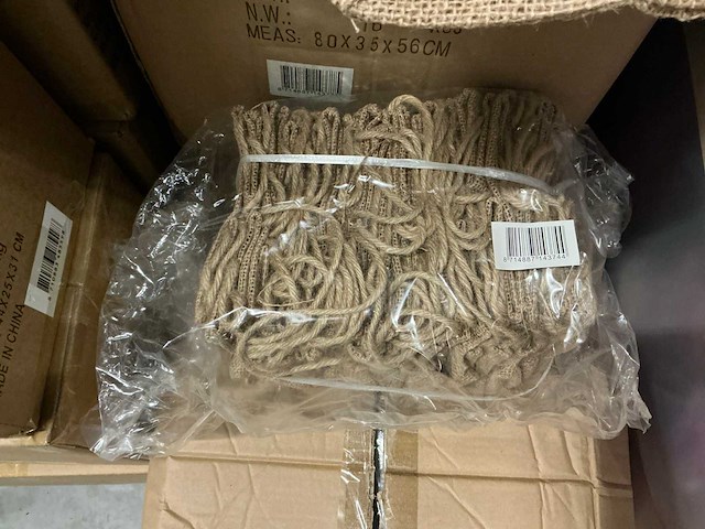 Partij jute tasjes 16x16x16cm (1500x) - afbeelding 4 van  5