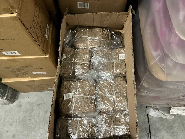 Partij jute tasjes 16x16x16cm (1500x) - afbeelding 5 van  5