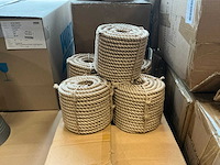 Partij jute touw 10mm-25mtr (180x) - afbeelding 1 van  4