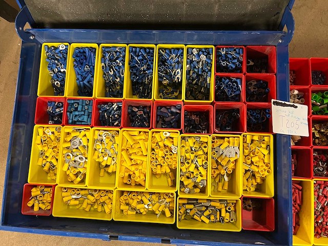 Partij kabelschoentjes in sortimo metalen assortimentskist - afbeelding 4 van  5