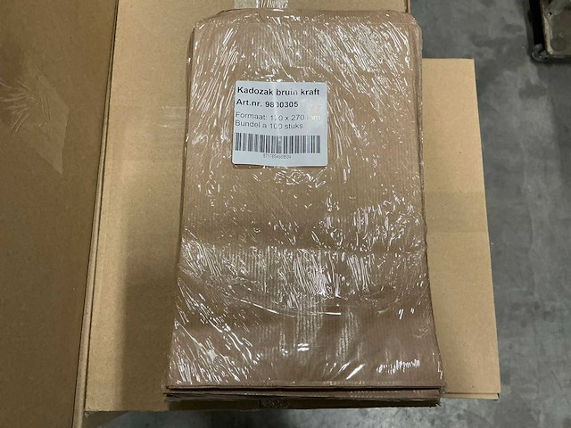 Partij kadozak bruin kraft 170x270mm (21000x) - afbeelding 1 van  4