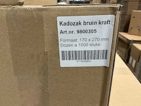 Partij kadozak bruin kraft 170x270mm (21000x) - afbeelding 4 van  4