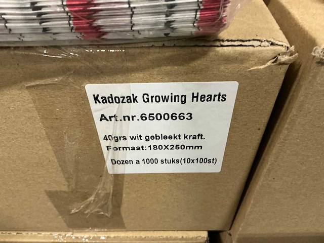 Partij kadozakken growing hearts 180x250mm (12000x) - afbeelding 5 van  5