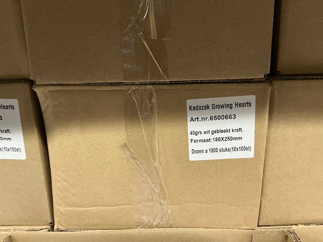 Partij kadozakken growing hearts 180x250mm (14000x) - afbeelding 3 van  3