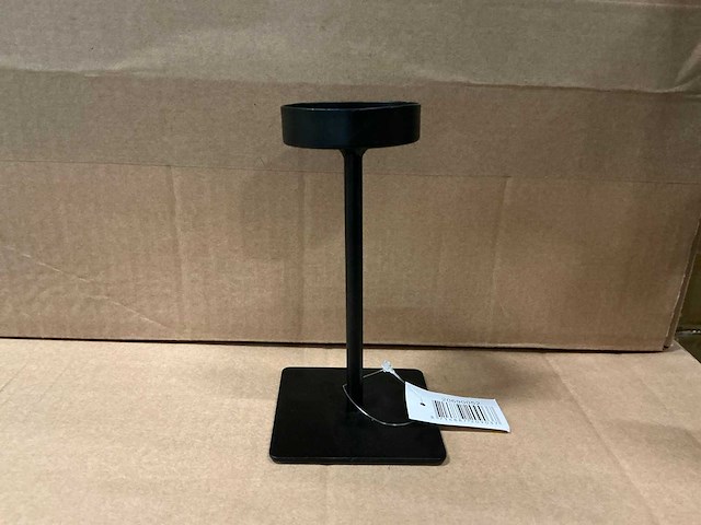 Partij kandelaars zwart h15,5xø6cm (565x) - afbeelding 1 van  4