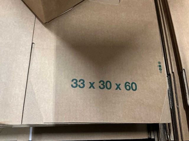 Partij kartonnen dozen 33x30x60cm (200x) - afbeelding 2 van  3