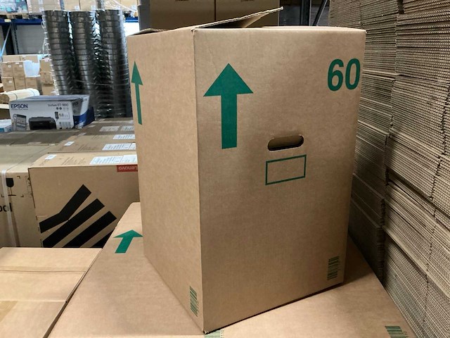 Partij kartonnen dozen 38x38x58cm (125x) - afbeelding 1 van  4