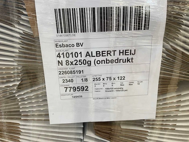 Partij kartonnen dozen onbedrukt (4500x) - afbeelding 4 van  7