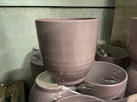 Partij keramische orchideeënpotten rosa stone ø24cm (26x) - afbeelding 2 van  5