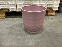 Partij keramische orchideeënpotten rosa stone ø24cm (26x) - afbeelding 3 van  5
