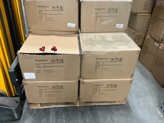 Partij kerstballen 3x40mm & 3x25mm +8cm pick (5016x) - afbeelding 5 van  6