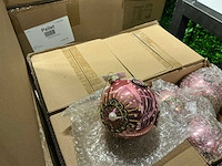 Partij kerstballen roze (96x) - afbeelding 1 van  4
