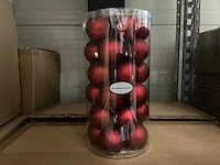 Partij kerstballen unbreakable d5cm x-mas red 30/tube (80x)
