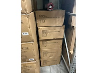 Partij kerstballen unbreakable d5cm x-mas red 30/tube (80x) - afbeelding 3 van  4