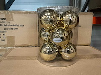 Partij kerstballen unbreakable&seamless d10cm gold-shiny 9/tube (84 tubes) - afbeelding 1 van  4