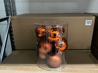 Partij kerstballen unbreakable/seamless d10cm manderine 9/tube (54 tubes) - afbeelding 1 van  4