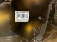 Partij kerstballen unbreakable&seamless d10cm ochre matt-shiny 9/tube (30 tubes) - afbeelding 2 van  4