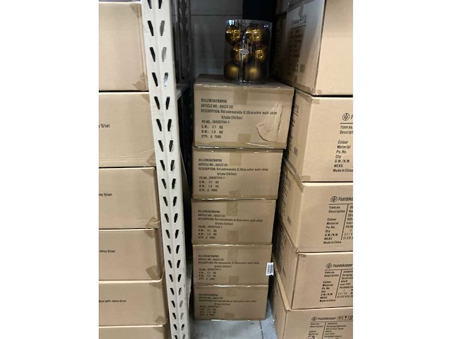 Partij kerstballen unbreakable&seamless d10cm ochre matt-shiny 9/tube (30 tubes) - afbeelding 3 van  4