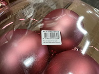 Partij kerstballen unbreakable&seamless d10cm pink matt-shiny 9/tube (42 tubes) - afbeelding 2 van  4
