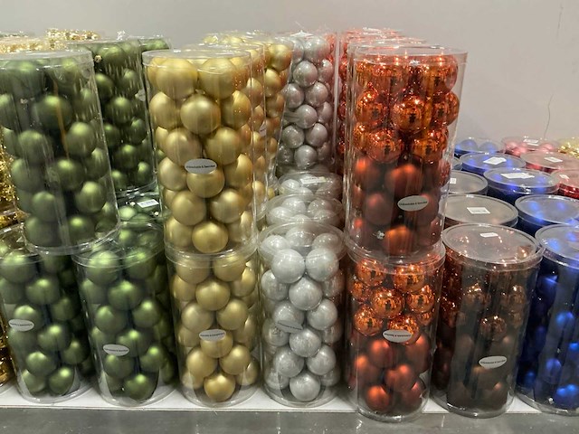 Partij kerstballen unbreakable&seamless d5cm 30/tube (124 tubes) - afbeelding 3 van  21