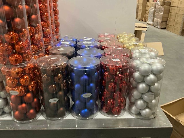 Partij kerstballen unbreakable&seamless d5cm 30/tube (124 tubes) - afbeelding 7 van  21