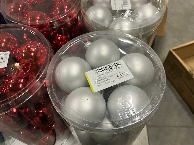 Partij kerstballen unbreakable&seamless d5cm 30/tube (124 tubes) - afbeelding 11 van  21