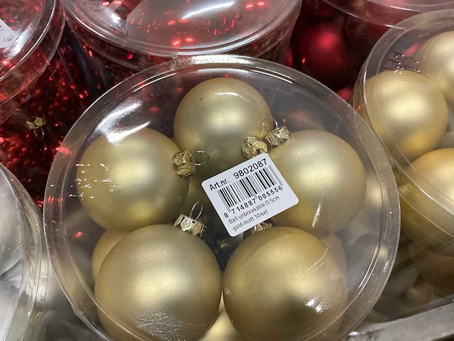 Partij kerstballen unbreakable&seamless d5cm 30/tube (124 tubes) - afbeelding 13 van  21