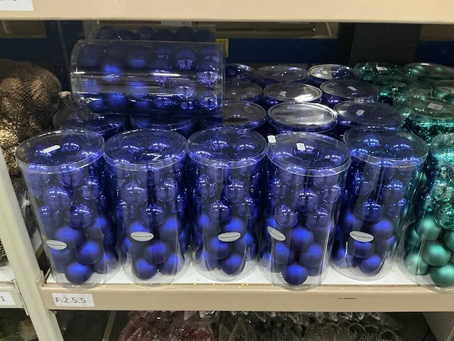 Partij kerstballen unbreakable&seamless d5cm 30/tube (47 tubes) - afbeelding 3 van  10