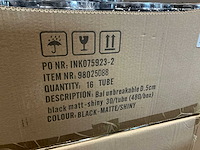 Partij kerstballen unbreakable&seamless d5cm black matt-shiny 30/tube (192 tubes) - afbeelding 3 van  3