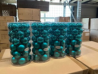 Partij kerstballen unbreakable&seamless d5cm blue 16/tube (132 tubes) - afbeelding 1 van  5