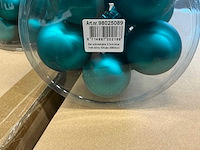 Partij kerstballen unbreakable&seamless d5cm blue 16/tube (132 tubes) - afbeelding 2 van  5
