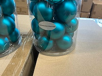 Partij kerstballen unbreakable&seamless d5cm blue 16/tube (132 tubes) - afbeelding 3 van  5