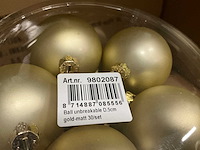 Partij kerstballen unbreakable&seamless d5cm gold-matt 30/tube (144 tubes) - afbeelding 2 van  4