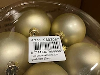 Partij kerstballen unbreakable&seamless d5cm gold-matt 30/tube (144 tubes) - afbeelding 2 van  4