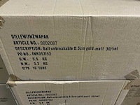 Partij kerstballen unbreakable&seamless d5cm gold-matt 30/tube (144 tubes) - afbeelding 2 van  2