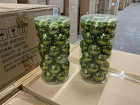 Partij kerstballen unbreakable&seamless d5cm green-shiny 30/tube (114 tubes) - afbeelding 1 van  4