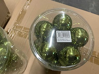 Partij kerstballen unbreakable&seamless d5cm green-shiny 30/tube (114 tubes) - afbeelding 2 van  4
