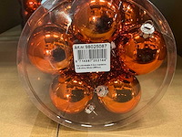 Partij kerstballen unbreakable&seamless d5cm manderine matt-shiny 30/tube (96 tubes) - afbeelding 2 van  4