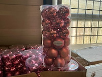 Partij kerstballen unbreakable&seamless d5cm pink matt-shiny 30/tube (77 tubes) - afbeelding 1 van  4